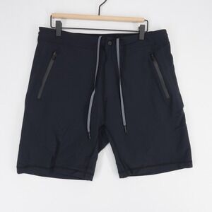 Mack Weldon Shorts Mens L Black Performance 4 Way Stretch Zip Pockets